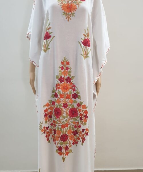 White Embroidered Kaftan