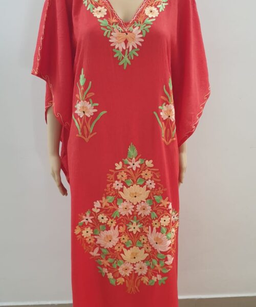 Light Rose Red Kaftan