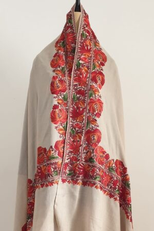 Double Bordered Aari Work Shawl