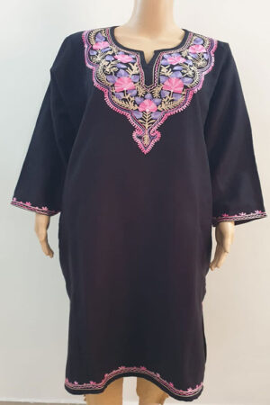 Black Aari Work Pheran