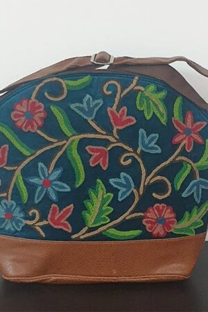 Peacock Green Hand Embroidered Handbag
