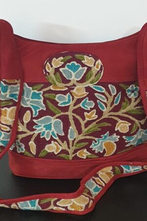 Rust Brown Hand Embroidered Bag