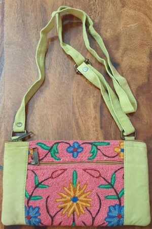 Aari Work Suede Hand Purse