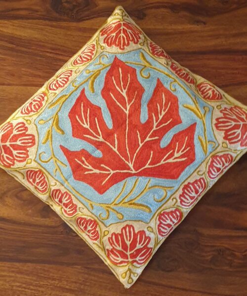 Red Chinar Leaf Cushion Covers(Set of 5)