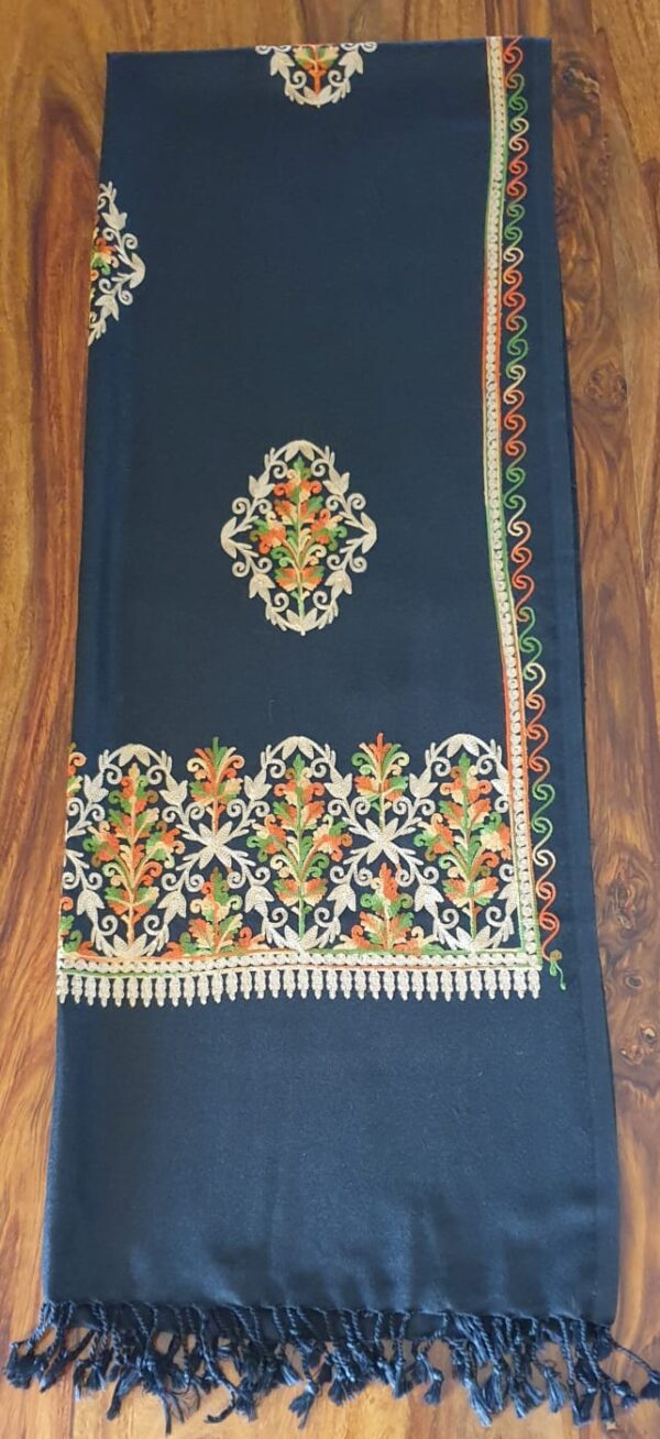 Aari Embroidered Black Dress Material - Image 3