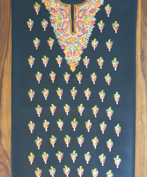 Black Aari Work Dress Material