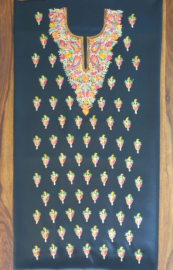 Black Aari Work Dress Material