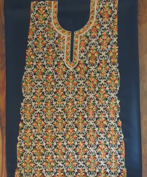 Aari Embroidered Black Dress Material