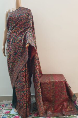Red And Green Silk Kani Saree