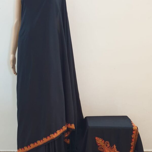 Black Hand Sozni Work Saree