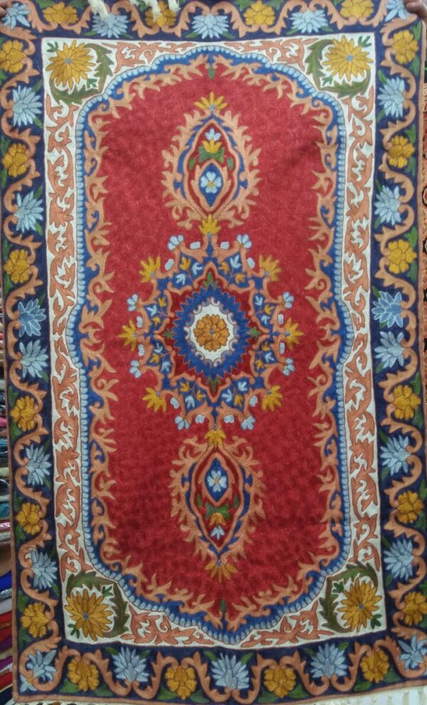 Handmade Red Flower Design Wall Hanging