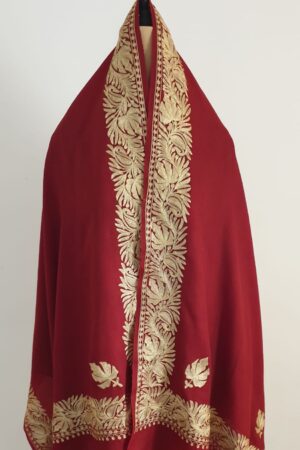 Tilla Work Dark Red Stole