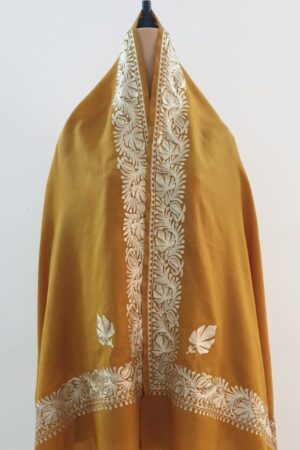 Mustard Tilla Work Stole