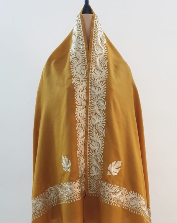 Mustard Tilla Work Stole