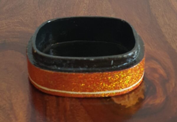 Golden Oval Paper Mache Box - Image 4