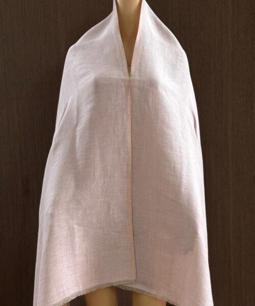 Zari Reversible Baby Pink Stole