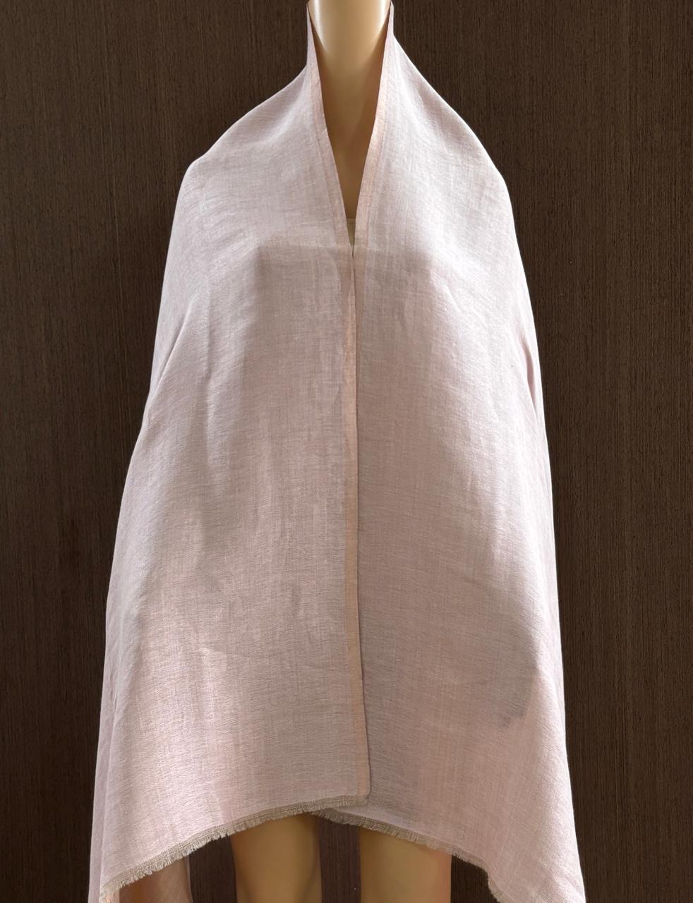 Zari Reversible Baby Pink Stole