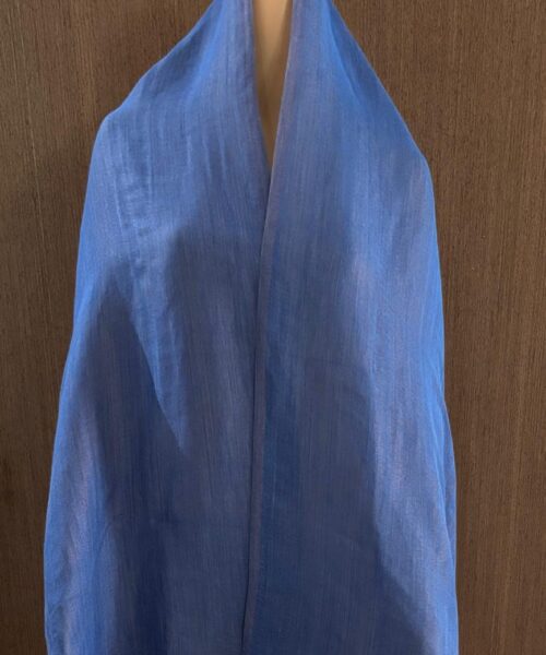 Zari Reversible Blue Stole