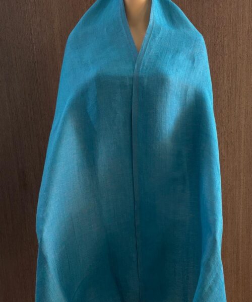 Aquamarine Blue Zari Reversible Stole