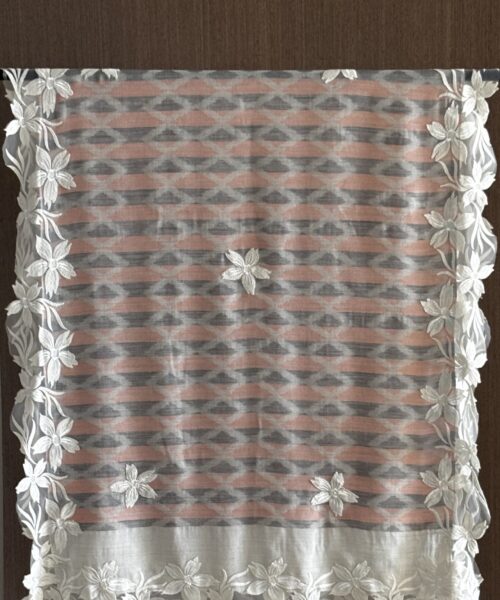 Pure Wool Ikkat Lace tole